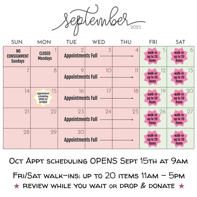 Consignment Appointments - Sept 2025 FULL