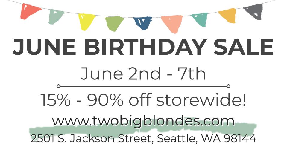June 2026 Storewide Birthday Sale Banner